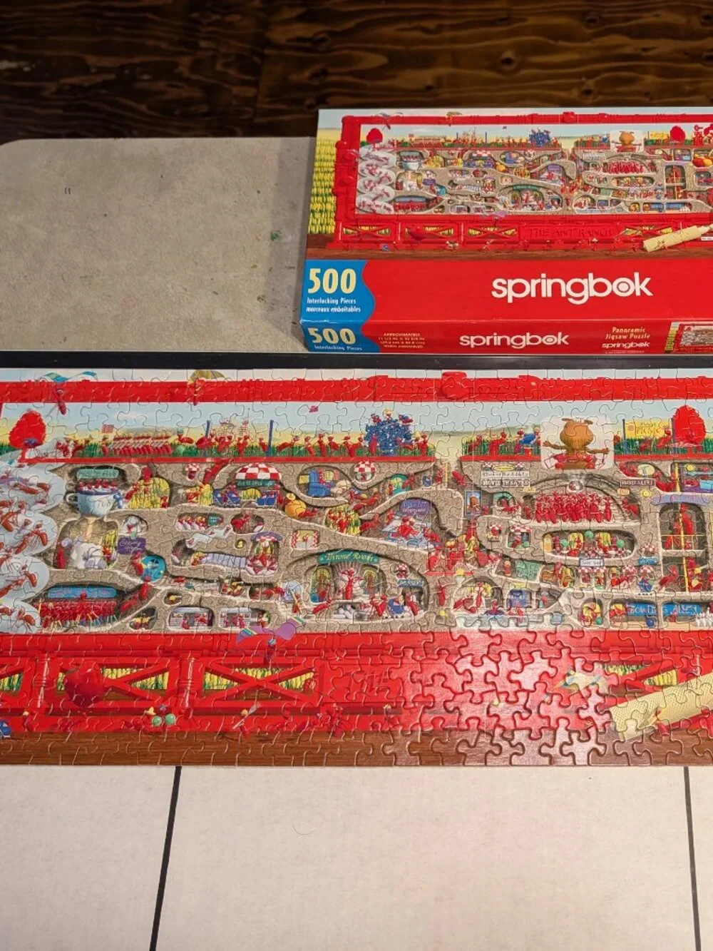 Springbok 500 Piece Panoramic Jigsaw Puzzle The Ant Ranch 2000 Complete